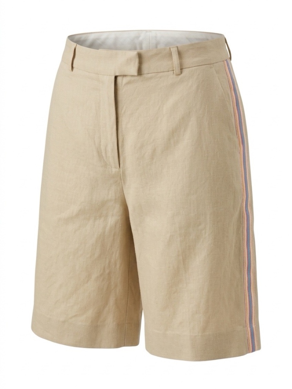 LILLY PULITZER Tan Stretch Cotton Twill Flo Grosgrain Trim Shorts -size 8